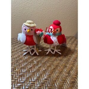 Set Of 2 Spritz Valentines Day Love Birds With 2023 Tags  Jet And Aeriel